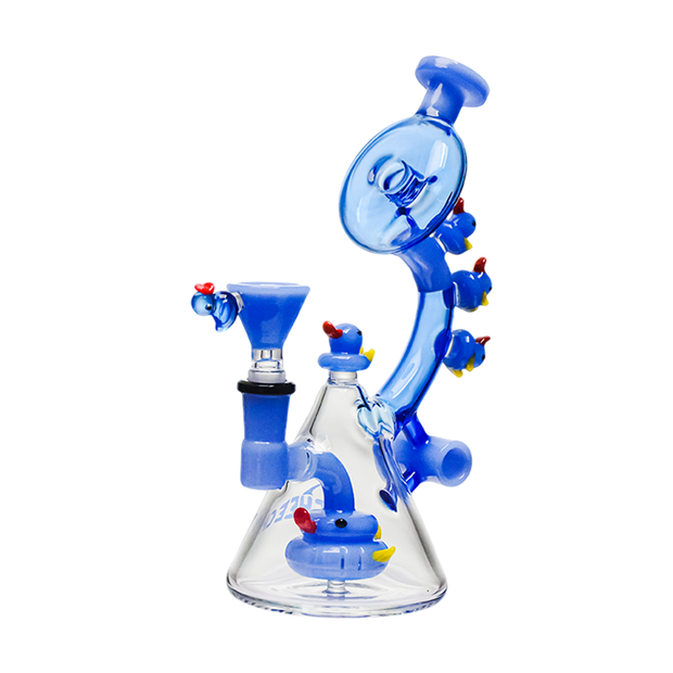 Cheech Glass 8.5" The Ducks on the Ring Water Pipe