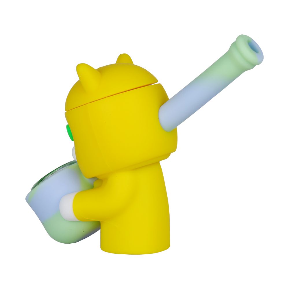 Three-Eyed Cat Secret Stash Silicone Hand Pipe - 4" - Headshop.com