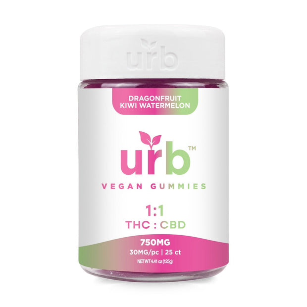 URB 1:1 THC:CBD Gummies 25CT 30MG (750MG Total)