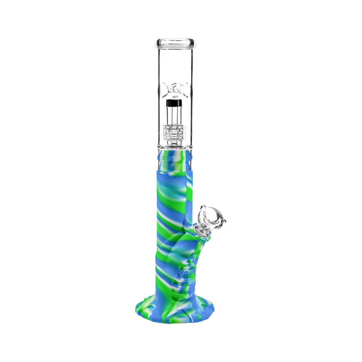 Medusa Customs Silicone Straight Pipe w/Percolator Water Pipe - Headshop.com