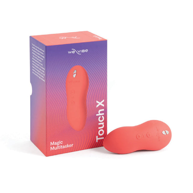 We-Vibe Touch X Rechargeable Silicone Lay-On Vibrator & Massager Crave Coral - Headshop.com