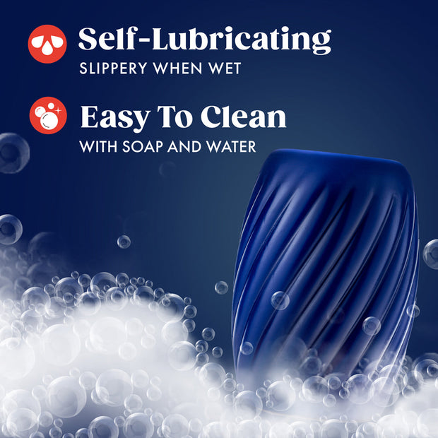 Rize Turbine Self-Lubricating Stroker Blue - Headshop.com