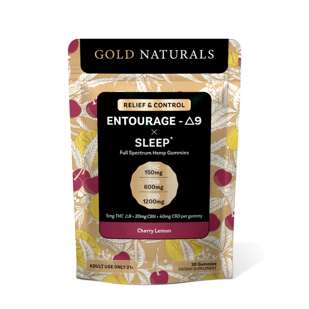 Gold Naturals 5 mg Entourage Δ9 x Sleep Gummy - Headshop.com