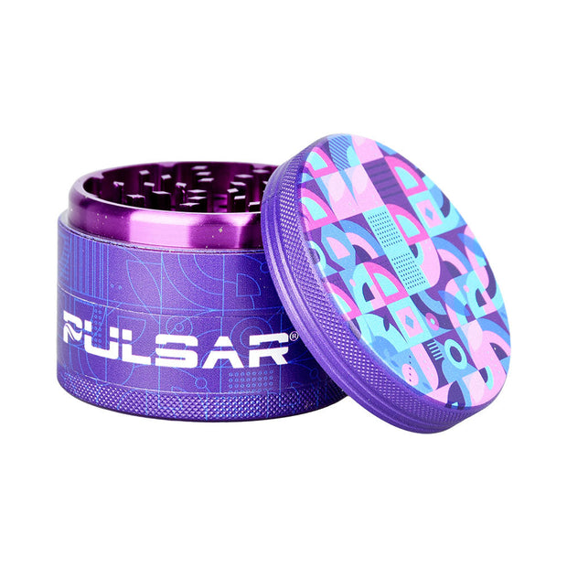 Pulsar Design Series Grinder with Side Art - Candy Floss / 4pc / 2.5" - Headshop.com