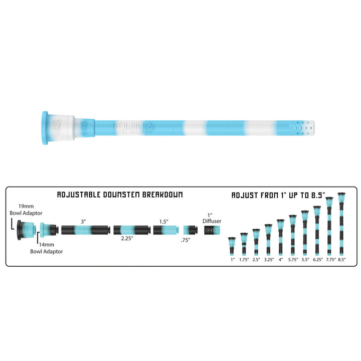 White Rhino Adjustable Silicone Downstem - Headshop.com