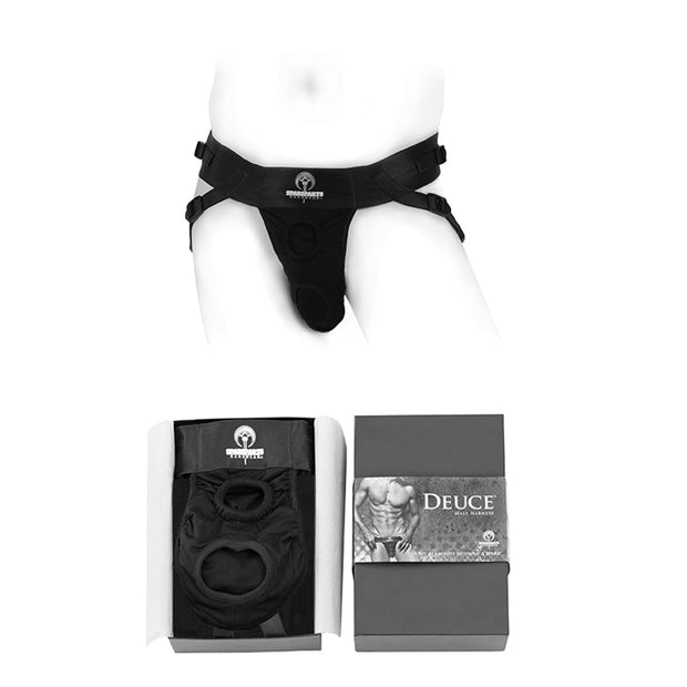 SpareParts Deuce Double Strap Harness Black Size A Regular - Headshop.com