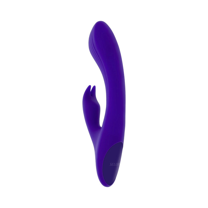 Selopa Poseable Bunny Rechargeable Dual Stimulator Silicone Purple - Headshop.com