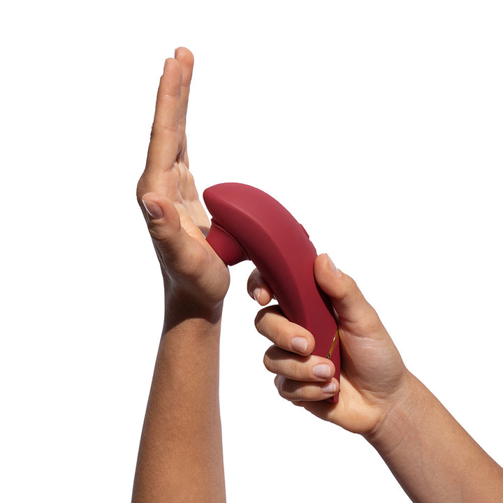 Womanizer Premium 2 Rechargeable Silicone Luxurious Pleasure Air Clitoral Stimulator Bordeaux - Headshop.com