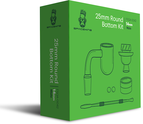 Space King 25mm Round Bottom Banger Kit (Neon Green) - Headshop.com
