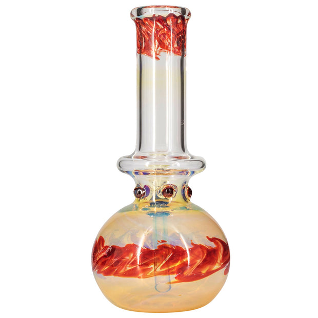 LA Pipes "Time Traveler" Silver Fumed Pull-Stem Bubble Bong - Headshop.com