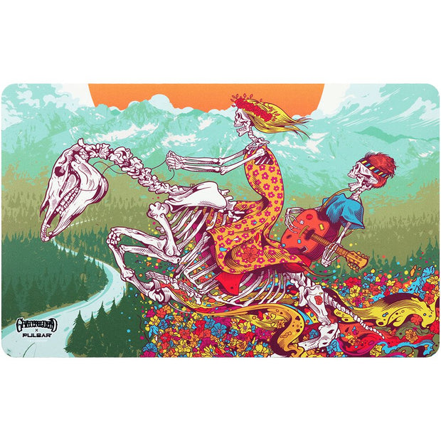 Grateful Dead x Pulsar DabPadz Fabric Top Dab Mat - Dead Horse / 16"x10" - Headshop.com