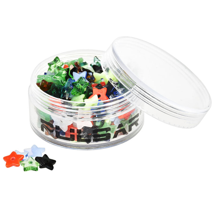 250PC JAR - Pulsar Glass Star Screen - Assorted Colors - Headshop.com