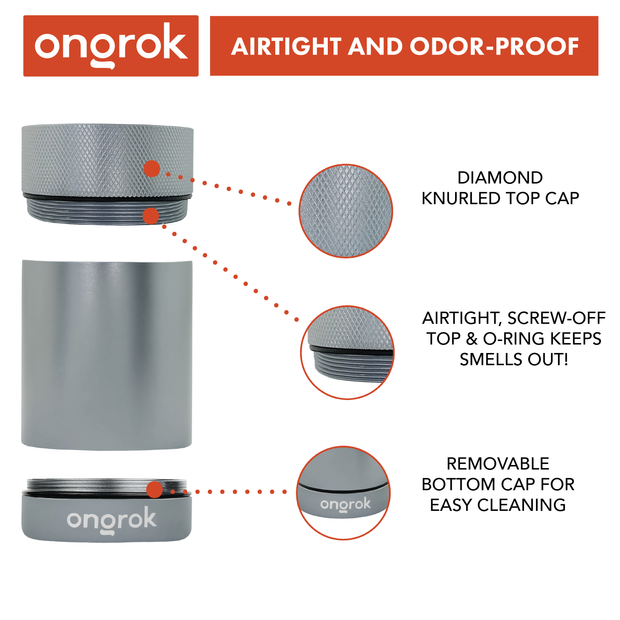 Ongrok Aluminum Metal Storage Jar - Headshop.com