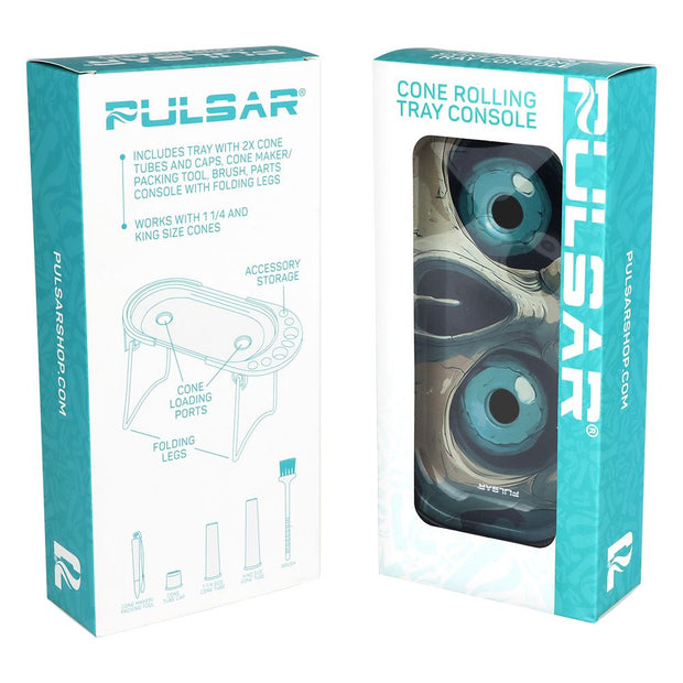 Pulsar Elevated Cone Rolling Tray Console | 9.25"x4.25" - Headshop.com