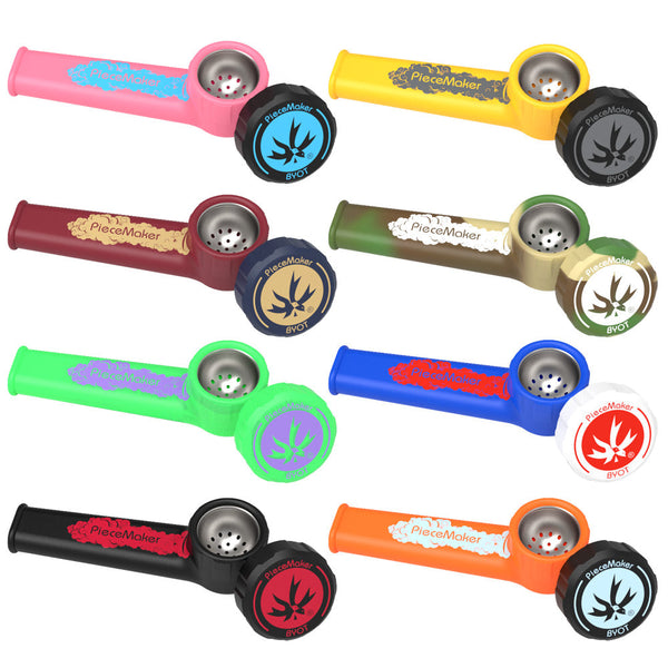 PieceMaker Karma Silicone Pipe - 3.5" / Colors Vary PieceMaker Karma Silicone Pipe - 3.5" / Colors Vary