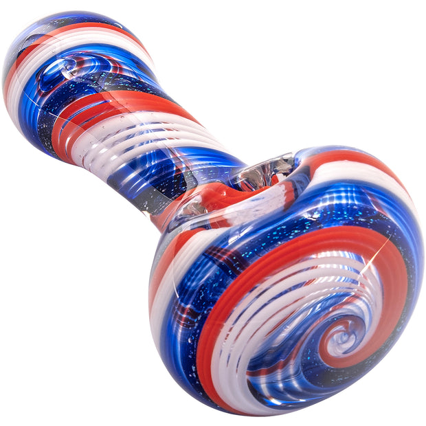 LA Pipes Stars and Stripes Independence Glass Spoon Pipe - Headshop.com