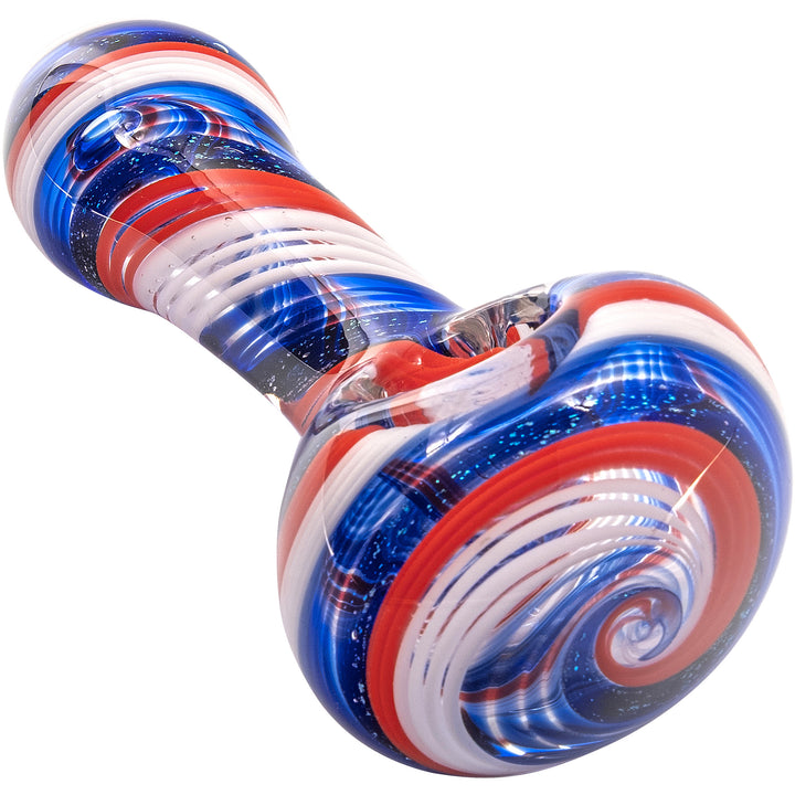 LA Pipes Stars and Stripes Independence Glass Spoon Pipe - Headshop.com