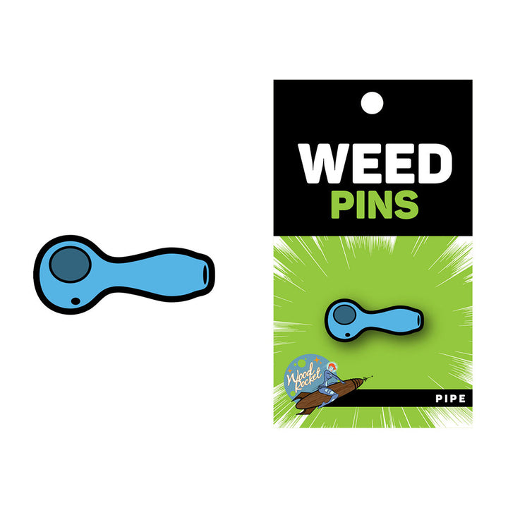 Weed Pin Blue Weed Pipe - Headshop.com