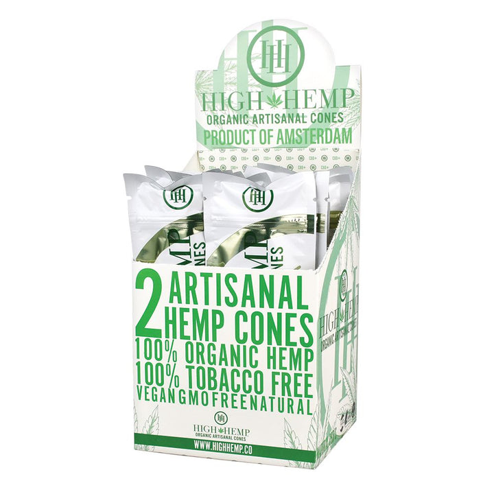 High Hemp Organic Artisanal Cones | 2pc | 15pk Display - Headshop.com