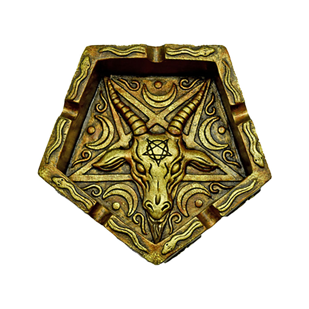 Baphomet Pentagonal Ashtray - 5" - Headshop.com