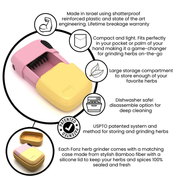 FONZ - Grinder & Storage Combo - Jellybean - Headshop.com