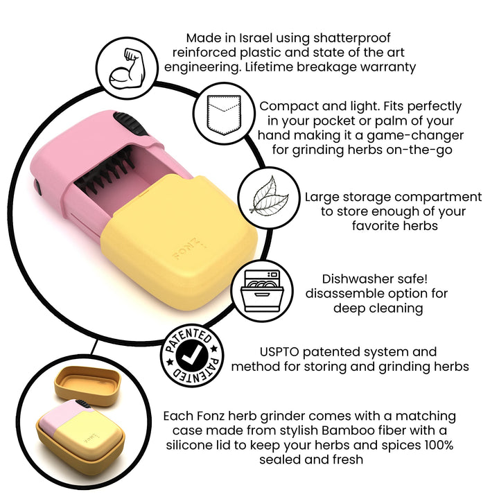 FONZ - Grinder & Storage Combo - Jellybean - Headshop.com