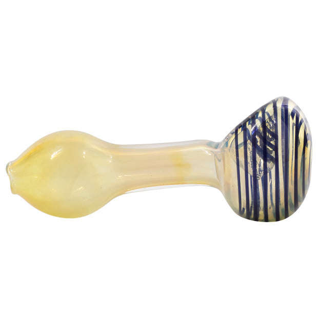 LA Pipes Spiral-Head Color Changing Glass Spoon Pipe - Headshop.com