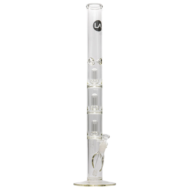 LA Pipes Thick Glass Straight Showerhead Perc Bong - Headshop.com