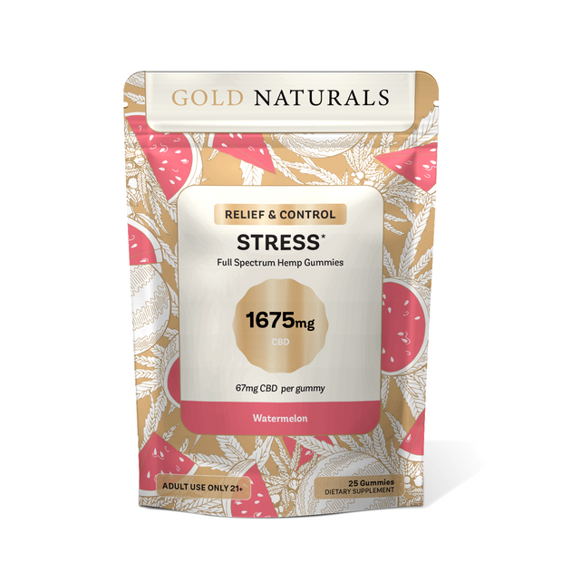 Gold naturals Stress Relief Gummy - Headshop.com