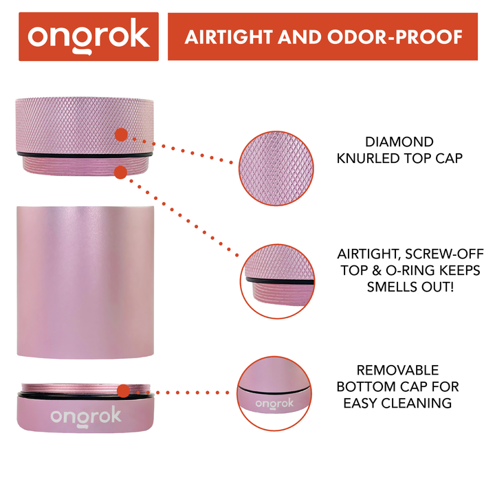 Ongrok Aluminum Metal Storage Jar - Headshop.com