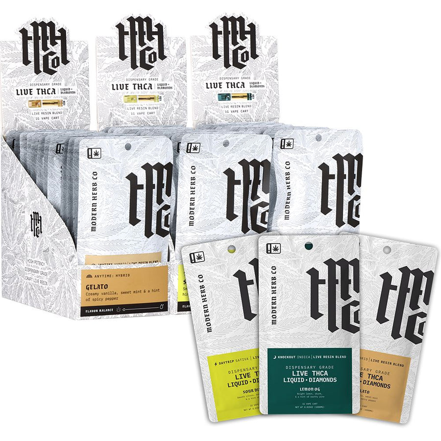 Modern Herb Co Liquid Diamonds THCA Cartridge - 1g 12ct - Headshop.com