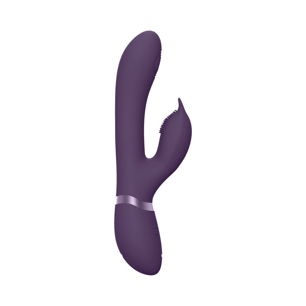 VIVE AIMI Rechargeable Swinging Pulse-Wave Silicone Rabbit Vibrator Purple - Headshop.com