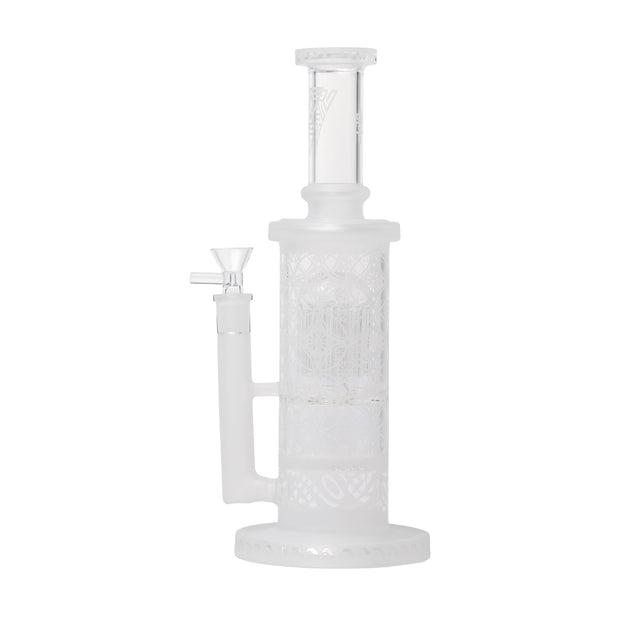 Human Grade Sacred Straight Sandblasted Glass Water Pipe
