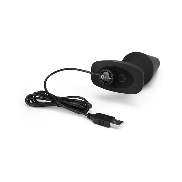 b-Vibe Rimming XL Rotating and Vibrating Remote Control Plug Black - Headshop.com
