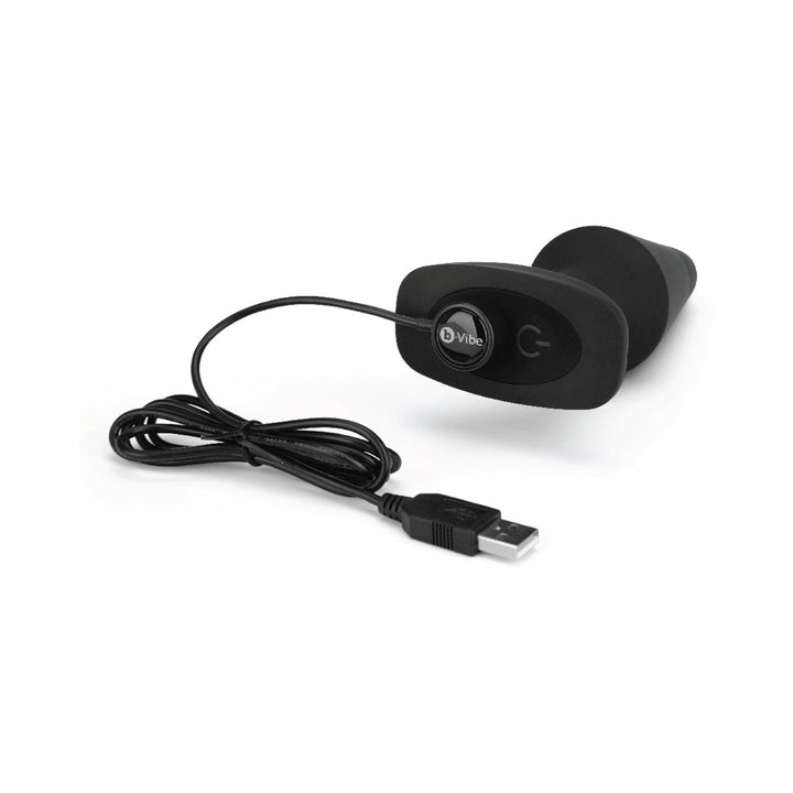 b-Vibe Rimming XL Rotating and Vibrating Remote Control Plug Black - Headshop.com