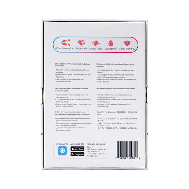 Lovense Dolce Bluetooth Adjustable Dual Vibrator - Headshop.com