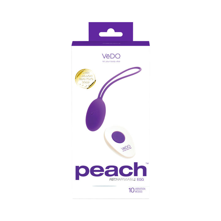 VeDO Peach Rechargeable Egg Vibe - Into You Indigo - Headshop.com