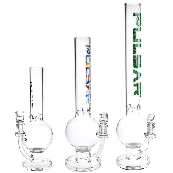 Pulsar Round Ball Glass Water Pipe - 12" / 14mm F / Clear Pulsar Round Ball Glass Water Pipe - 12" / 14mm F / Clear