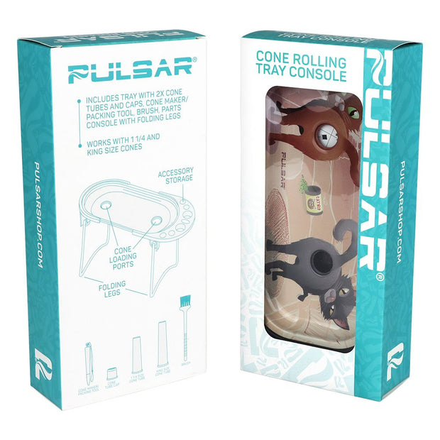 Pulsar Elevated Cone Rolling Tray Console | 9.25"x4.25" - Headshop.com