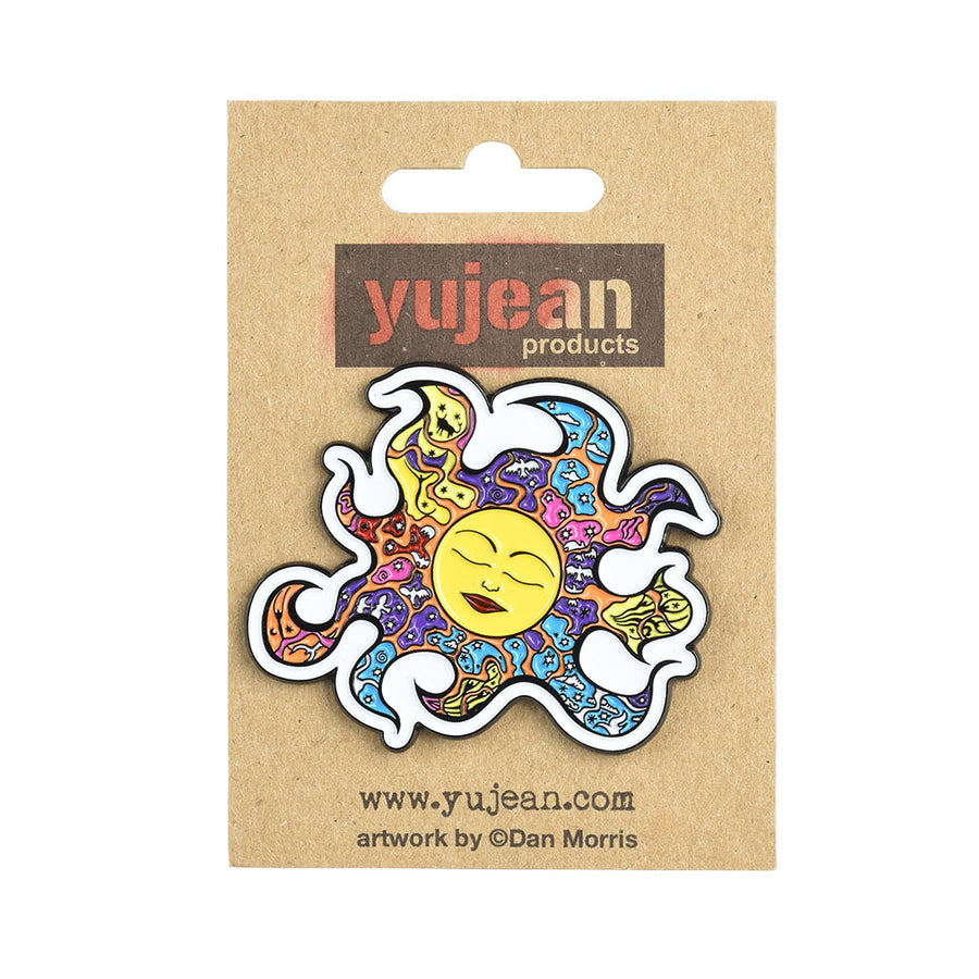 Dan Morris Sleeping Sun Enamel Pin - 2"x1.9" - Headshop.com