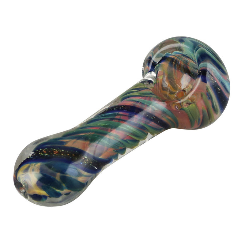 Spiral Fumed Dicro Glass Spoon Pipe - Headshop.com