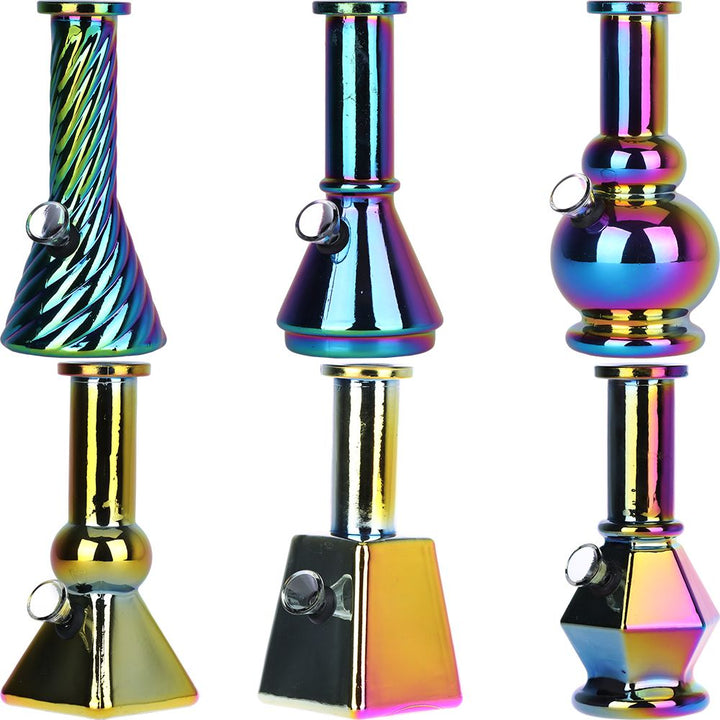 SeshGear Glass Mini Water Pipe | 6" | Grommet | Assorted Styles | 6ct Display - Headshop.com