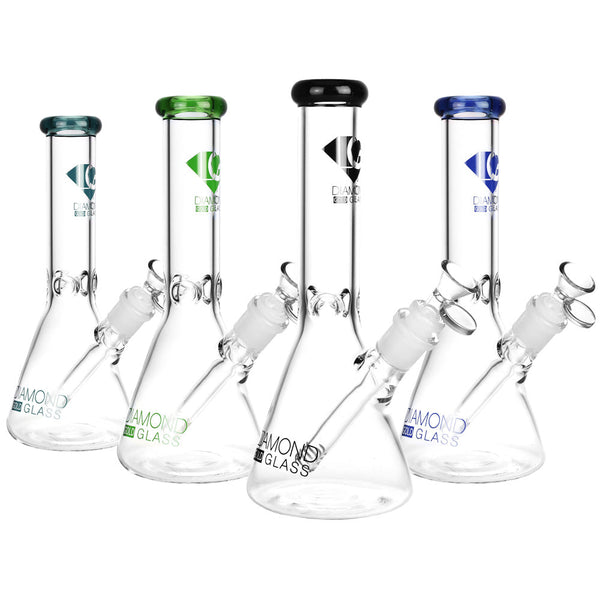 Diamond Glass Gold Clone Water Pipe - 10"/14mm F/Colors Vary Diamond Glass Gold Clone Water Pipe - 10"/14mm F/Colors Vary