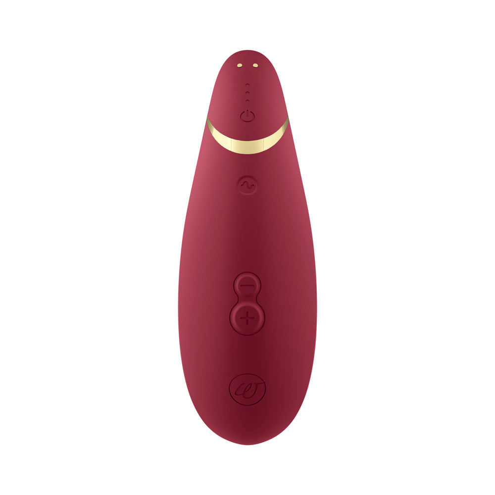 Womanizer Premium 2 Rechargeable Silicone Luxurious Pleasure Air Clitoral Stimulator Bordeaux - Headshop.com