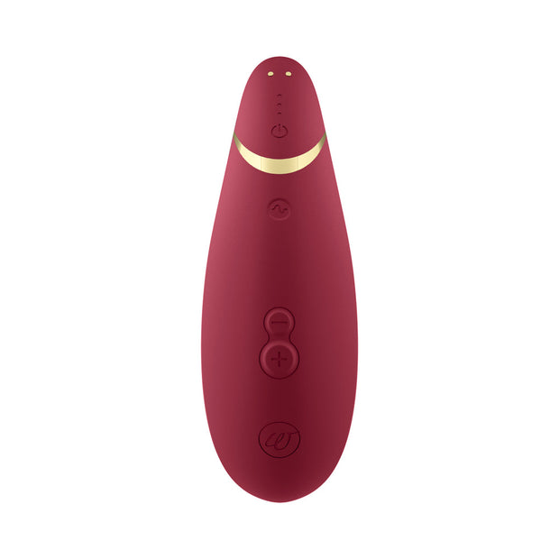 Womanizer Premium 2 Rechargeable Silicone Luxurious Pleasure Air Clitoral Stimulator Bordeaux - Headshop.com