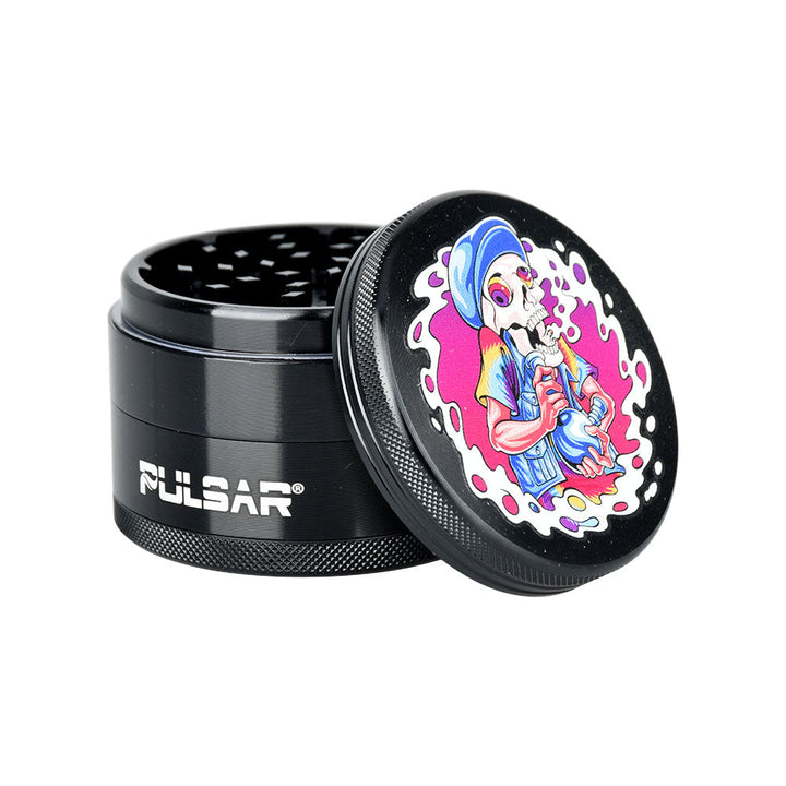Pulsar Artist Series Grinder - 2.5" / 4pc / Assorted Designs 6PC DISPLAY - Headshop.com