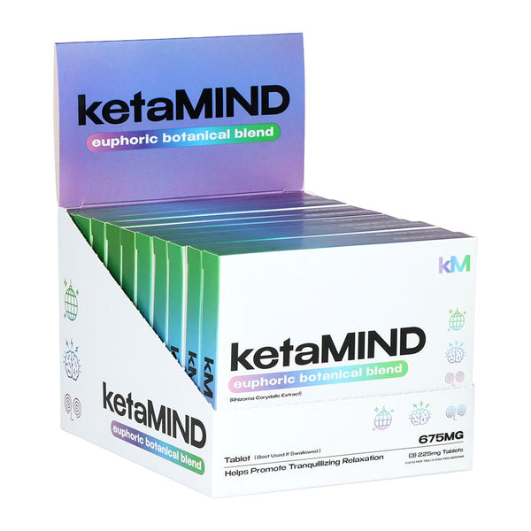 10CT DISPLAY - KetaMIND Euphoric Botanical Blend Tablets - 675mg / 3pc 10CT DISPLAY - KetaMIND Euphoric Botanical Blend Tablets - 675mg / 3pc