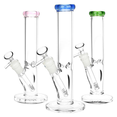 Classic Straight Tube Water Pipe | 14mm F | Colors Vary - Headshop.com