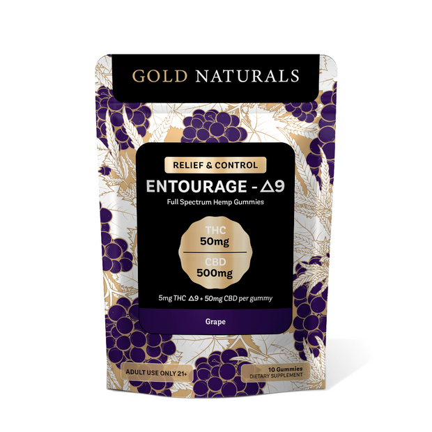 Gold Naturals 5 mg Entourage Δ9 Gummy - Headshop.com