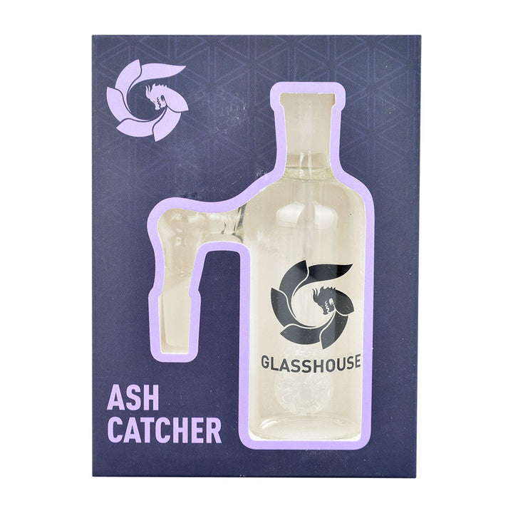 Glass House Barrel Diffuser Glass Ash Catcher - 14mm M / 90D / Colors Vary - Headshop.com